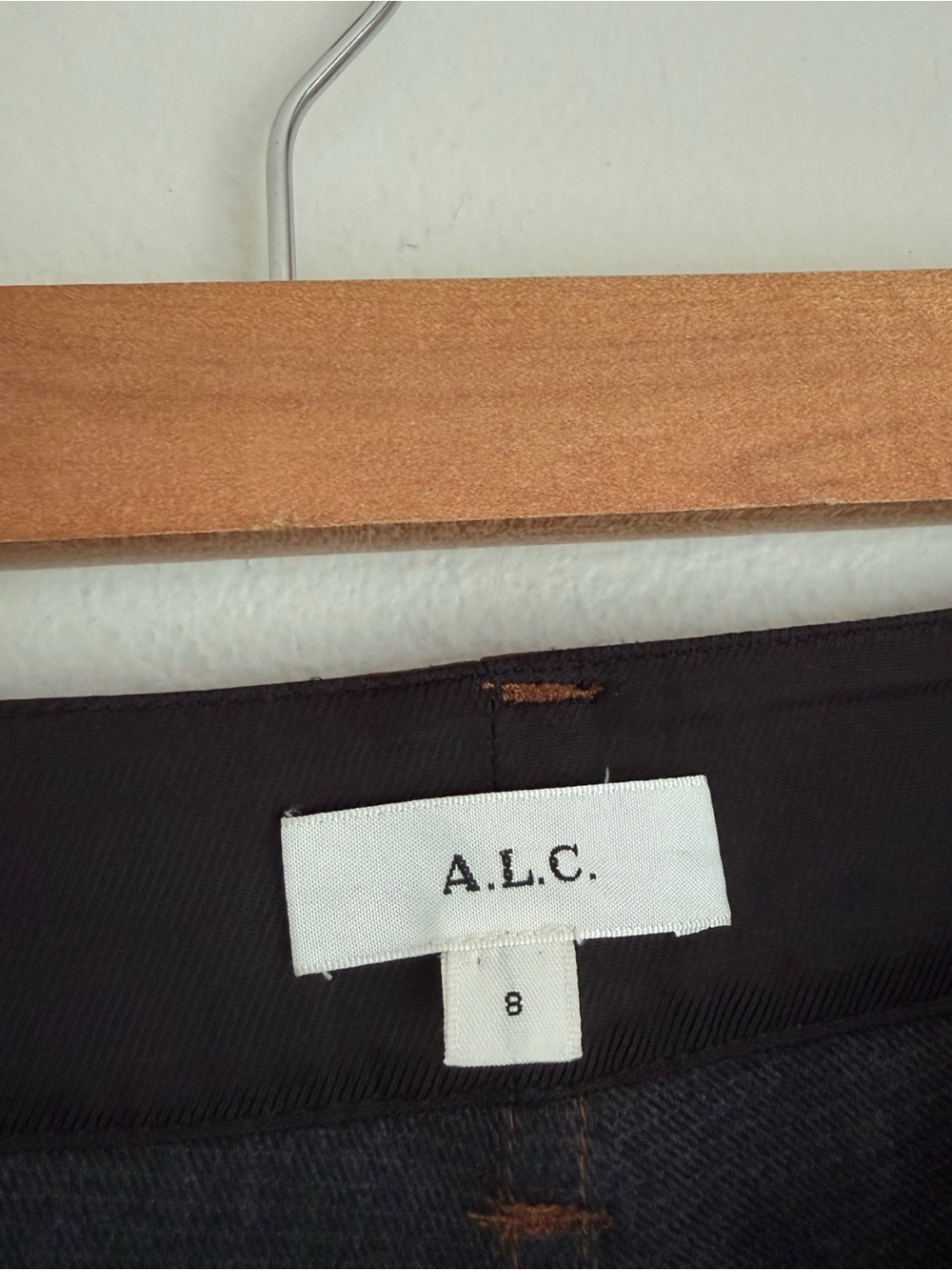 ALC Freddie Faux Leather Pants in Cognac Brown - Picture 6 of 7